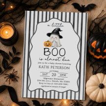Convite de Chá de Bebê Fantasma de Halloween Littl
