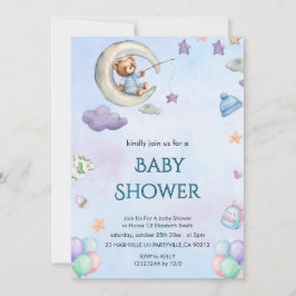 Convite de Chá de Bebê Floral Elegante