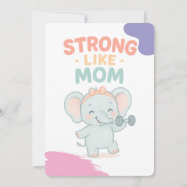 Convite de Chá de Bebê Forte Como a Mamãe