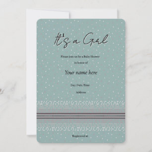 convite de chá de bebê Gota de Chuva