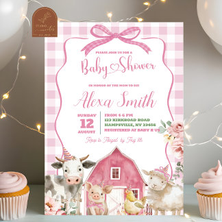 Convite de Chá de Bebê Holy Cow Twins