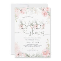 Convite de Chá de Bebê Jardim de Primavera
