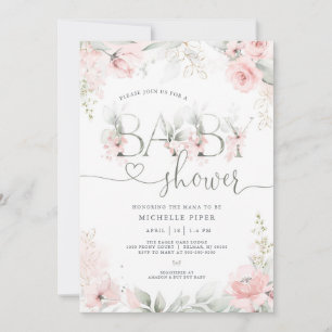 Convite de Chá de Bebê Jardim de Primavera