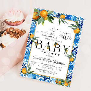 Convite de Chá de Bebê Little Cutie Citrus