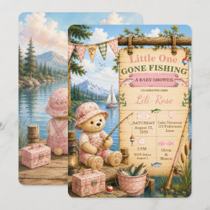 Convite de Chá de Bebê Little One Gone Fishing