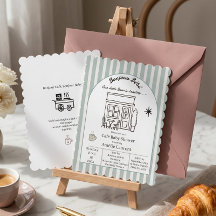 Convite de Chá de Bebê Moderno Coffee Baby Is Brew
