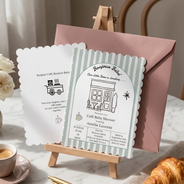 Convite de Chá de Bebê Moderno Coffee Baby Is Brew (Criador carregado)