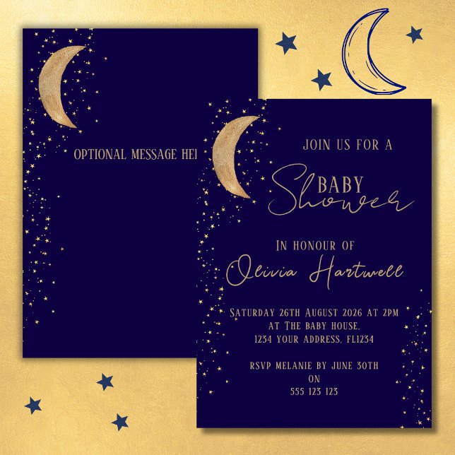 Convite de Chá de Bebê Neutro Celestial (Criador carregado)