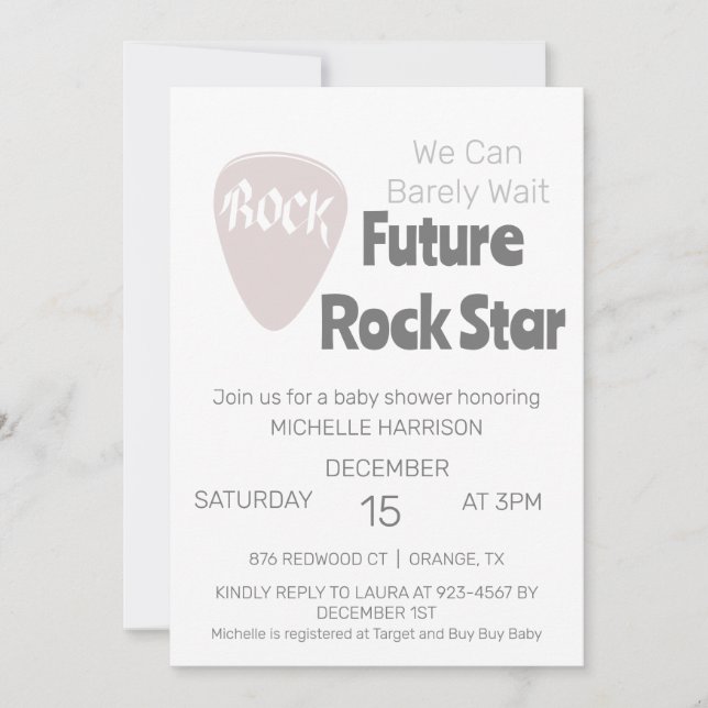 Convite de Chá de Bebê Neutro 'Mal Podemos Esperar (Frente)