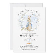 Convite de chá de bebê para um coelhinho a caminho