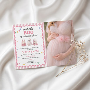 Convite de Chá de Bebê para uma Menina Listrada Li