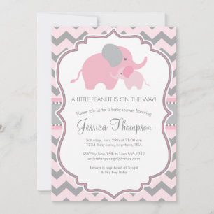 Convite de Chá de Bebê Pequeno Amendoim