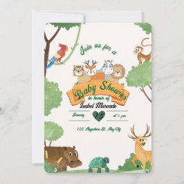 Convite de Chá de Bebê Safari – Tema Jungle