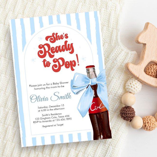 Convite de Chá de Bebê She's Ready to Pop (She's Ready to Pop Baby Shower Invitation)