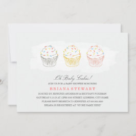 Convite de Chá de Bebê Sweet Cakes