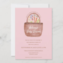 Convite de Chá de Bebê Tema Feira de Produtores pa
