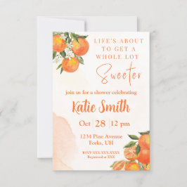 Convite de Chá de Bebê Tema Flor de Laranjeira