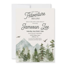 Convite de chá de bebê tema floresta mata