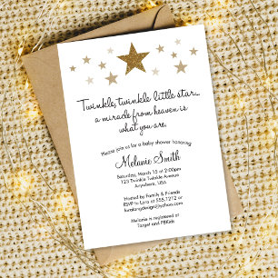 Convite de Chá de Bebê Twinkle Twinkle Little Star