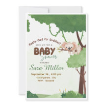 Convite de chá de bebê Woodland Koala