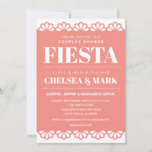 Convite de Chá de Casal Papel Picado