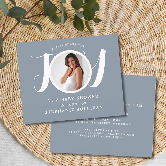 Convite de Chá de fraldas Azul de Orçamento (Criador carregado)