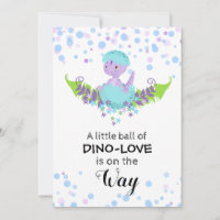 *~* Convite De Chá de fraldas De Dinossauro Para I