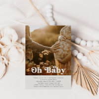 Convite de Chá de fraldas de Fotografia Minimalist