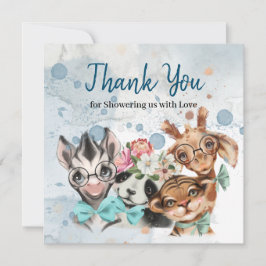 Convite de chá de fraldas fardado Safari