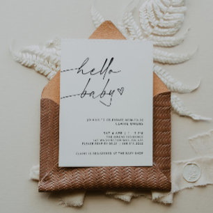 Convite de Chá de fraldas Minimalista do ARCHER