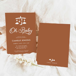 Convite de Chá de fraldas Minimalista Moderno