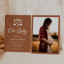 Convite de Chá de fraldas Mínimo Moderno