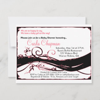 Convite de Chá de fraldas para Menina