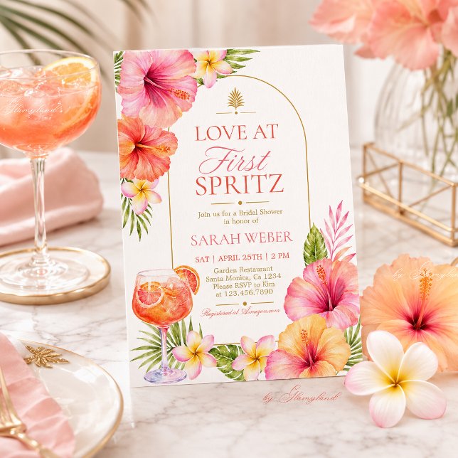 Convite de Chá de Noiva Amor à Primeira Spritz (Criador carregado)