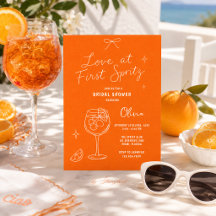 Convite de Chá de Noiva Amor à Primeira Spritz