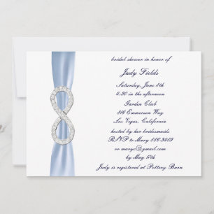 Convite de Chá de Noiva Blue Diamond Infinity