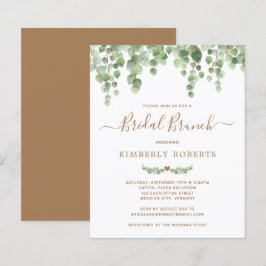 Convite de Chá de Noiva Botânico Econômico