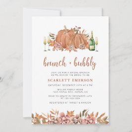 Convite de Chá de Noiva Brunch de Outono
