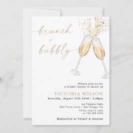 Convite de Chá de Noiva Brunch e Espumante
