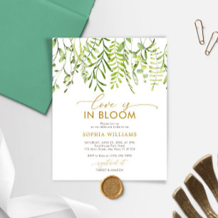 Convite de Chá de Noiva Budget Love is in Bloom