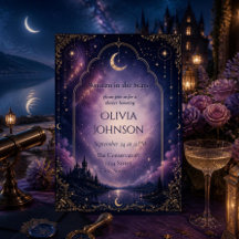 Convite de Chá de Noiva Celestial | Enluarado