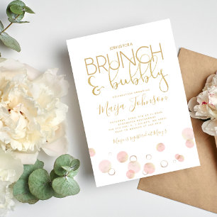 Convite de Chá de Noiva com Brunch e Champanhe