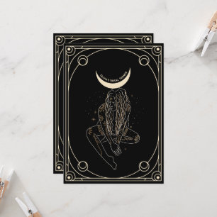convite de chá de noiva com carta de tarot
