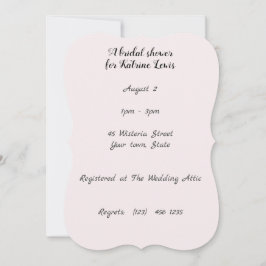 Convite de Chá de Noiva com Flor Rosa