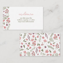 Convite de Chá de Noiva com Flor Silvestre - Rosa