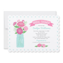 Convite de Chá de Noiva com Monograma em Jarra Mas