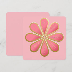 convite de chá de noiva com pétala floral rosa de
