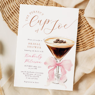 Convite de Chá de Noiva Cup of Joe Coquette