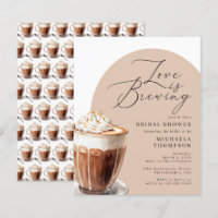 Convite de Chá de Noiva de Café Budget Love is Bre