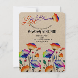 Convite de Chá de Noiva de Flor Silvestre, Amor em